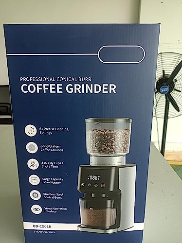 - SHARDOR Conical Burr Coffee Grinder | Electric for Espresso | Precision Electronic Timer -