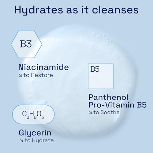 Cetaphil Gentle Skin Cleanser, 473ml, Face & Body Wash, For Normal To Dry Sensitive Skin, With Niacinamide & Glycerin, Soap Free
