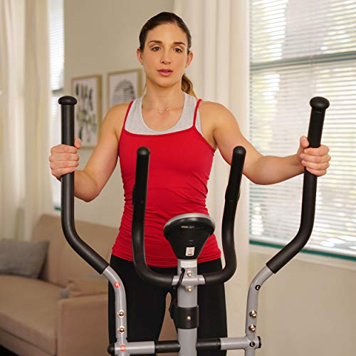 - Sunny Health & Fitness Legacy Stepping Elliptical Machine | Total Body Cross Trainer -