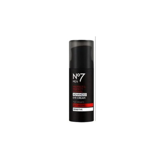 Boots No7 MEN Protect & Perfect Intense ADVANCED EYE CREAM ANTI-AGEING Sensitive 15ml-Visibly Improves Deep Lines and Wrinkles. FOR YOUNGER LOOKING SKIN IN JUST 2 WEEKS
