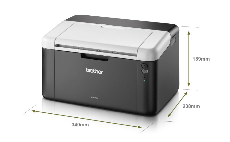 Brother HL-1212W Mono Laser Printer | PC Connected & Wireless | Print | A4 | UK Plug