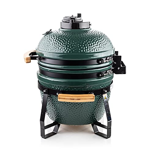 - Fire Mountain 15" Mini Ceramic BBQ Kamado Grill | Egg BBQ | Charcoal Grill, Oven and Smoker -