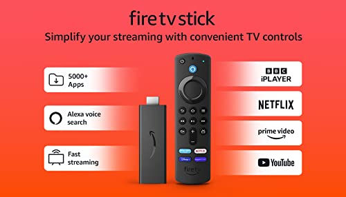 Amazon Fire TV Stick, Alexa Voice Remote, TV controls and access to hundreds of thousands of films and TV episodes