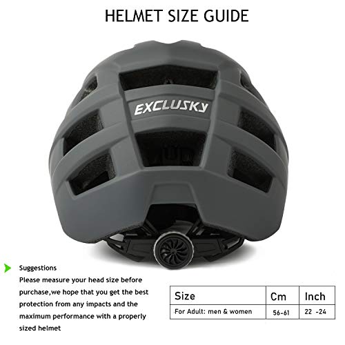 - Exclusky Mountain Bike Helmet | MTB Helmet Adult Lightweight Breathable -