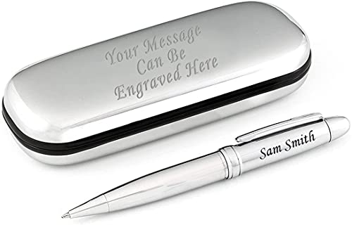 - Paul Clover Personalised Engraved Pen | Engraved Classy Chrome Case -