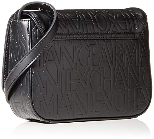 Armani Exchange Liz - Small Shoulder Strap, Women’s Bag, Black (Nero Black), 14x8x20 cm (B x H T)
