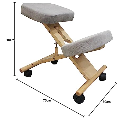 - PRO 11 WELLBEING Adjustable Ergonomic Kneeling Chair | (Grey) -