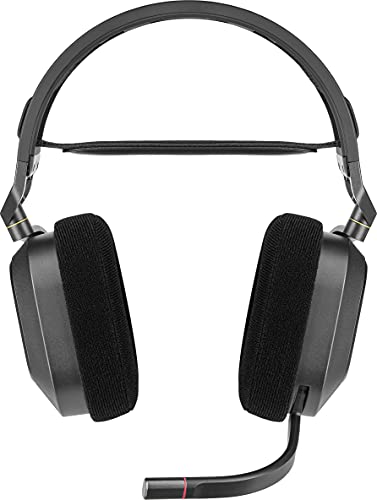 CORSAIR HS80 RGB Over Ear WIRELESS Multiplatform Gaming Headset – Dolby Atmos – Omni-Directional Microphone – iCUE Compatible – PC, Mac, PS5, PS4 – Carbon