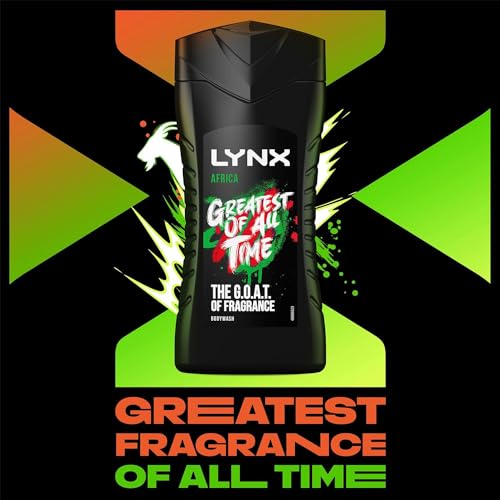 - Lynx Africa Body Wash | 12 Hour Refreshing Fragrance | 225 ml Bulk Buy 3 Pack -