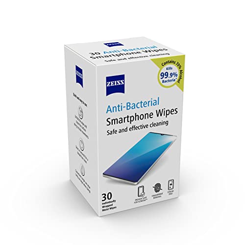- ZEISS Anti-Bacterial Smartphone Screen Wipes, for Computers, Cameras and Binoculars