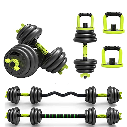 - Strongway® Adjustable 6 in 1 Dumbbell | Straight and Curl | Barbell | Kettlebell Push Up Set -