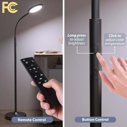 - Keepsmile Floor Lamp | Super Bright Dimmable LED Lamp -