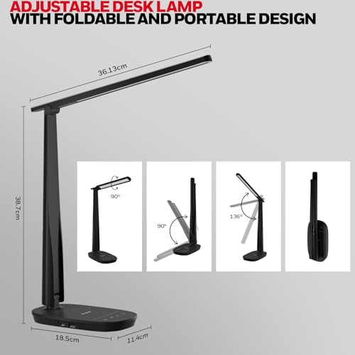 - Honeywell LED Desk Lamp Eye Caring | Sunturalux H2 Table Lamp With USB Charging Port -