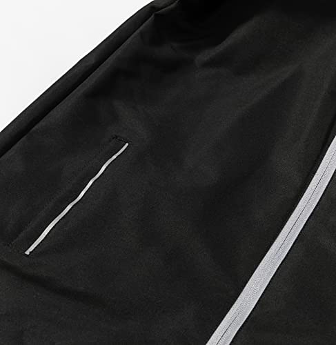 - YoungSoul Boys Girls Waterproof Jackets Kids Lightweight Fleece Lined Raincoat School Coats with Detachable Hood Black