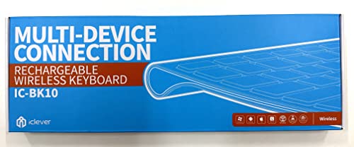 - iClever Wireless Keyboard | Bluetooth Keyboard | Stable Connection to Multi Devices -