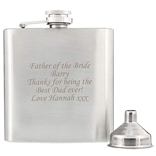 - Laser Engraved Personalised Hip flask | Perfect for a Best Man Or Usher Thank Your Gift -