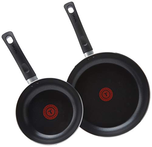 - Tefal | Taste Twin Pack | Aluminium Frying Pans | Pan Set | Pans 20 cm and 28 cm diameter | Non-Stick | Black | Pack of 2 -