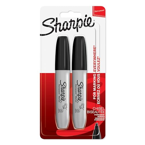 - Sharpie Permanent Markers | Chisel Tip | Black | 2 Count -