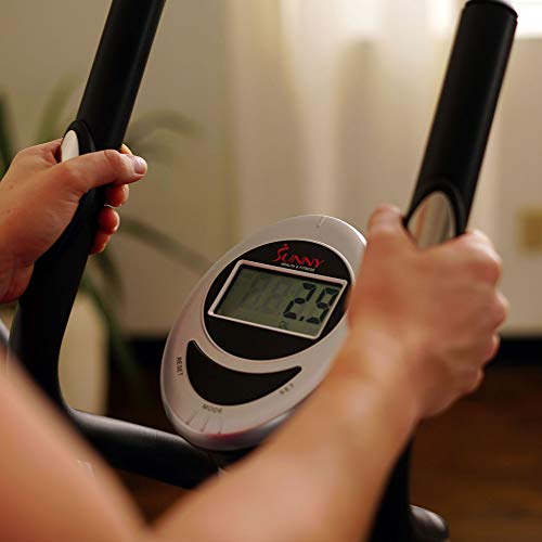 - Sunny Health & Fitness Legacy Stepping Elliptical Machine | Total Body Cross Trainer -