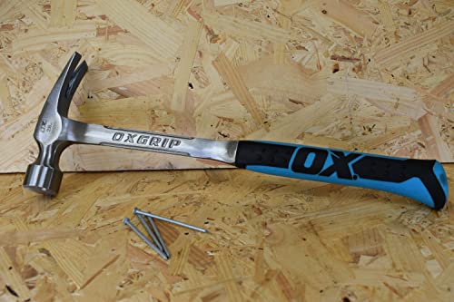 - OX OX-P082328 | Straight Claw Framing Hammer | Smooth Face | 28 Oz -