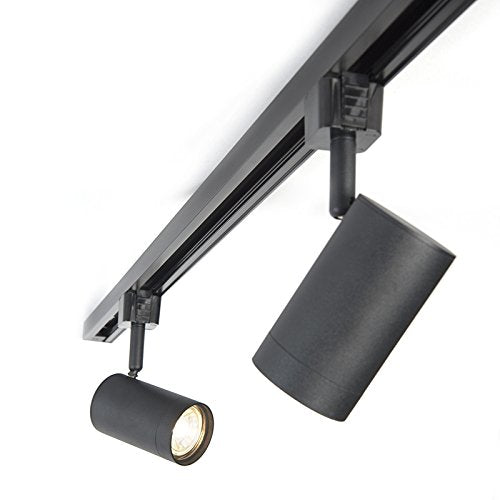 - Qazqa | Modern Rail System Black 5 Spotbar I Spotlight Bars 1-Phase | Jeana | Suitable for LED GU10 | 5 Spotway Light -