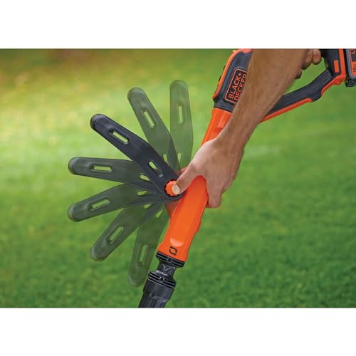 BLACK+DECKER String Grass Trimmer, 18V, Cordless, 28cm Cutting Width, Automatic Single Line Feed, 2.0Ah Battery Included, STC1820PC-GB