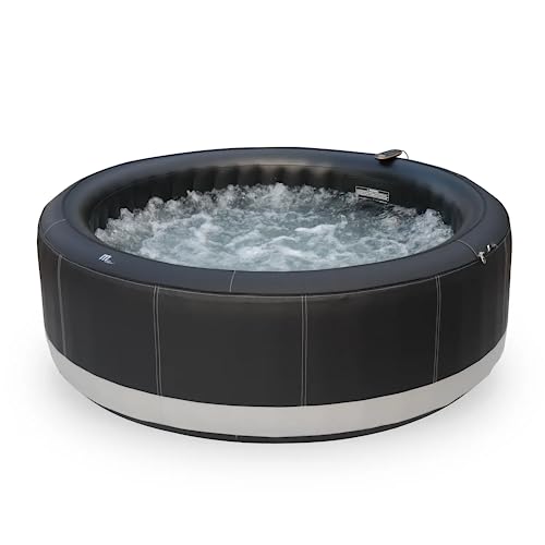 - MSpa Inflatable Hot Tub | Luxury Camaro Premium Series | Bubble Portable | 4 Person Round Spa -