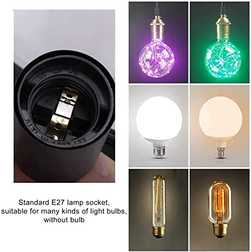 - Lightess Industrial Wood Pendant Light with 3 Heads | Adjustable Pendent Chandelier Light | Vintage Semi Flush Ceiling Light -