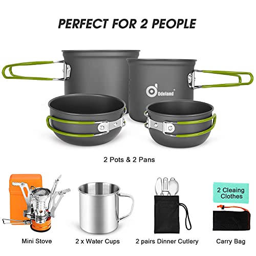 - Odoland Multi-PCS Camping Pan Set -