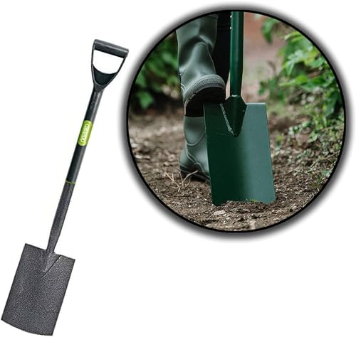 - KKTECH Garden Spade | Heavy-Duty | Rust-Resistant | One-Piece Carbon-Fibre -