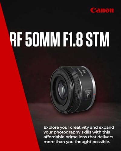 Canon RF 50mm F1.8 STM Lens - Compact and Lightweight Lens for EOS R-Series Cameras, Fast Aperture, Smooth Focusing - Ideal for Portraits and Creative Photography