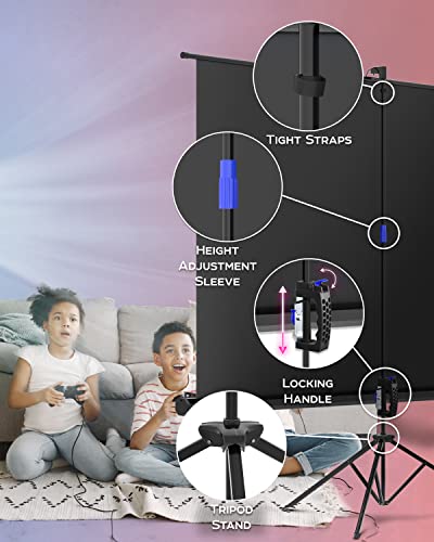 - Projector Screen with Stand 100 inch | Indoor and Outdoor Projection Screen -