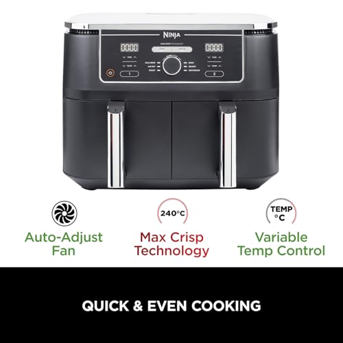 - Ninja Foodi MAX Dual Zone Digital Air Fryer | 2 Drawers | 9.5L | 6-in-1 -