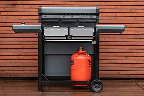 Campingaz Gas BBQ 4 Series Select S, Barbecue Gas Grill with 4 Stainless Steel Burners, 1 Side Burner, Lid with Thermometer, InstaClean Aqua, Culinary Modular System, 13.6kW