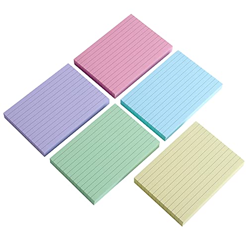 A6 Index Cards, Ruled Record Card- 5 Colors (400 Sheets) Revision Cards Flash Cards, Ruled Index Papers Assorted Neon Colours Record Cards
