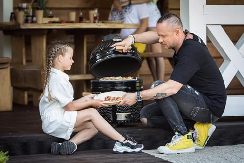 - KAMADO BONO Ceramic BBQ Grill | 15" Minimo | Kamado BBQ Charcoal Grill -