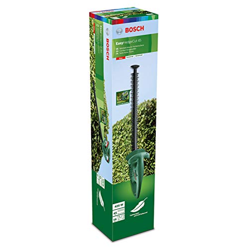 Bosch Electric Hedge Cutter EasyHedgeCut 45 (420 W, Blade Length 45 cm, Weight: 2.6 kg, in Carton Packaging), Classic Green