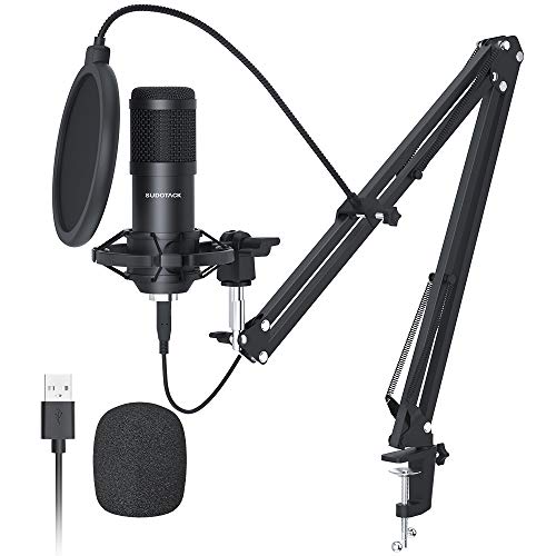 - SUDOTACK USB Streaming Podcast PC Microphone | Professional 192KHZ/24Bit Studio Cardioid Condenser Mic Kit -