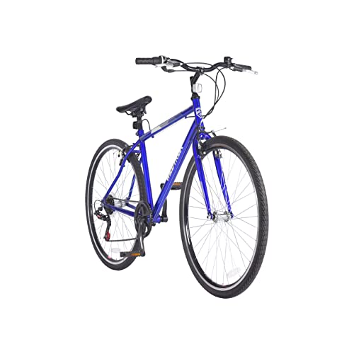 - Wildtrak - Steel Trekking Bike, Adult, 700C, 6 Speed - Blue