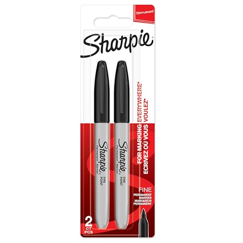 - Sharpie Permanent Markers | Fine Point for Bold Details | Black Ink | 2 Marker Pens -