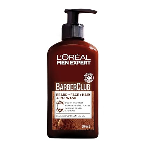 - L'Oreal Men Expert Barber Club 3-in-1 Beard, Hair & Face Wash -