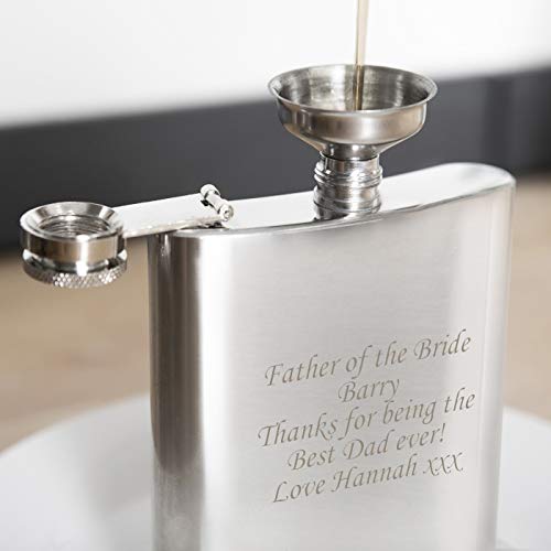 - Laser Engraved Personalised Hip flask | Perfect for a Best Man Or Usher Thank Your Gift -