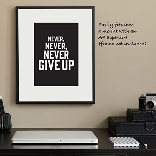 - Verbier Inspirational Quotes Wall Art - 12 x A4 motivational posters for room decor -