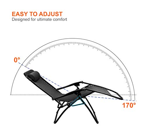 - Straame Garden | Zero Gravity Chair | Set of 2 | Heavy Duty Textoline -