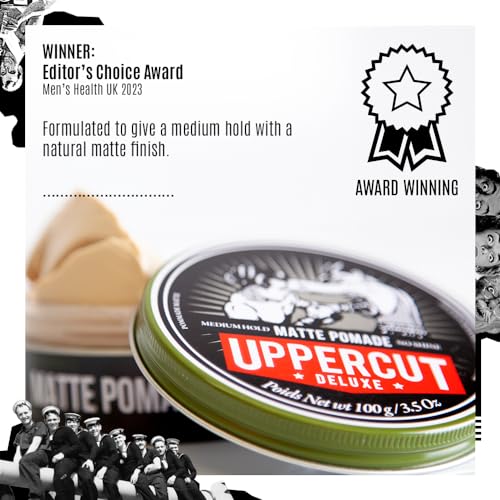 - Uppercut Deluxe Matte Pomade Hair Styling Product For Men With A Medium Hold -