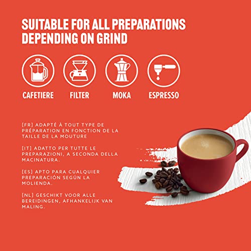 by Amazon House Blend Coffee Beans, Medium Roast, 2kg (2 Packs of 1kg), Rainforest Alliance Certified