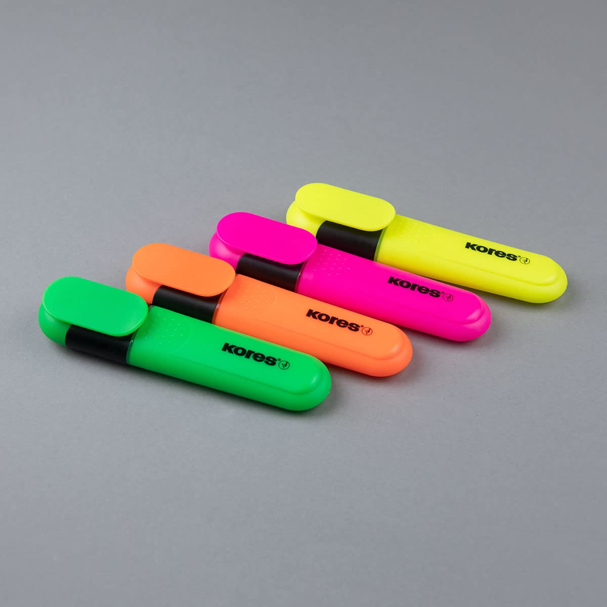 - Kores | Highlighter Pens | Bright Liner Plus | Fluorescent | Water Based-Ink -