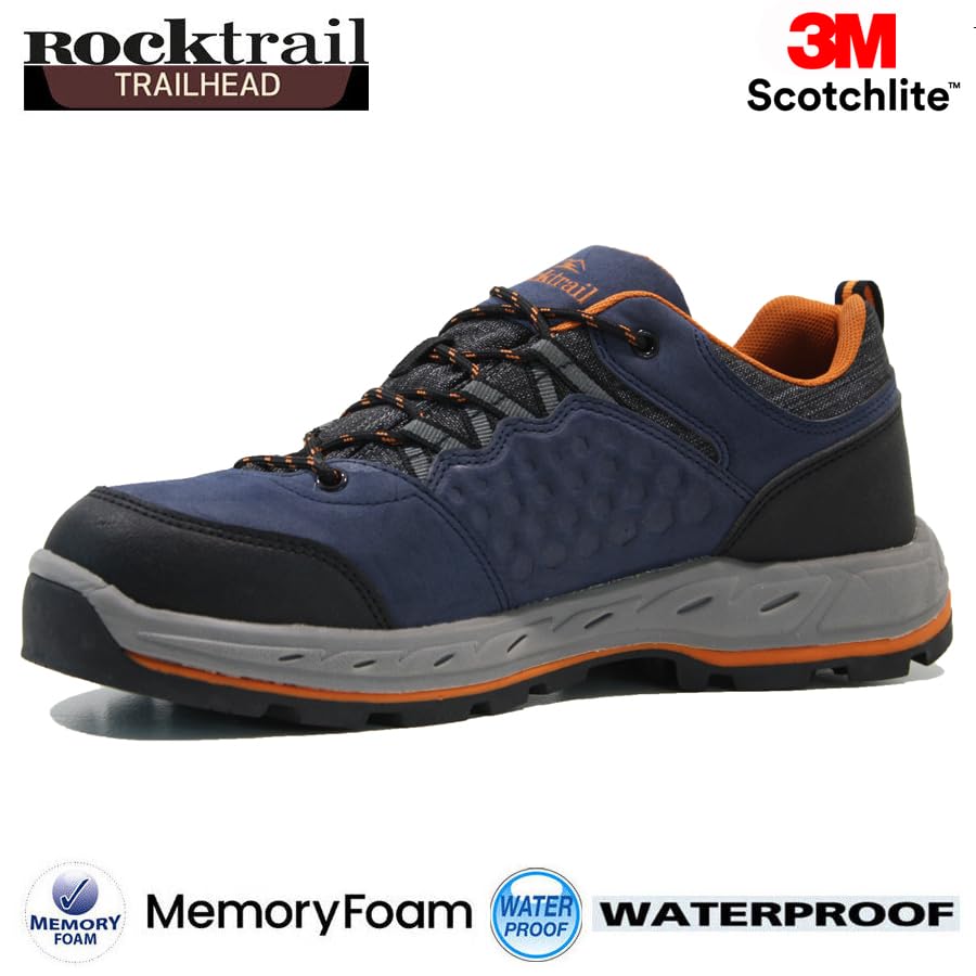 - Mens Waterproof Hiking Trainers | Memory Foam | Sturdy Grip -