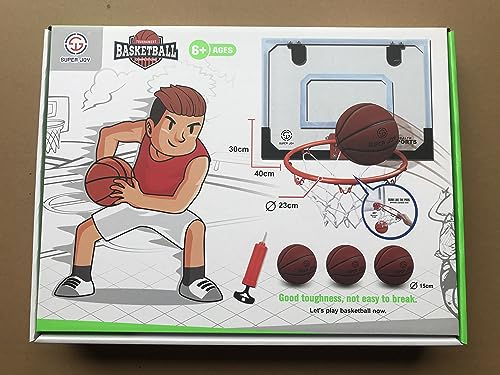 - SUPER JOY | Mini Basketball Hoop Indoor | Kids Wall Mounted Basketball Hoop -