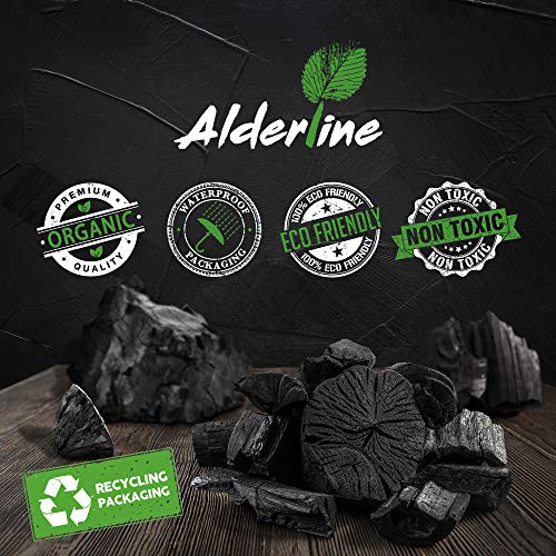 Alderline Natural Restaurant Grade Lumpwood BBQ Charcoal for Barbecues, 50L